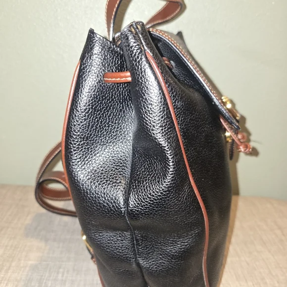 Euc Bally vintage black and brown woven leather backpack Bag - Picture 3 of 9